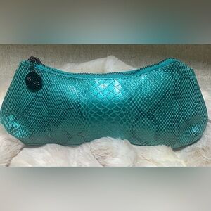 Teal Snake Print Women's Bag